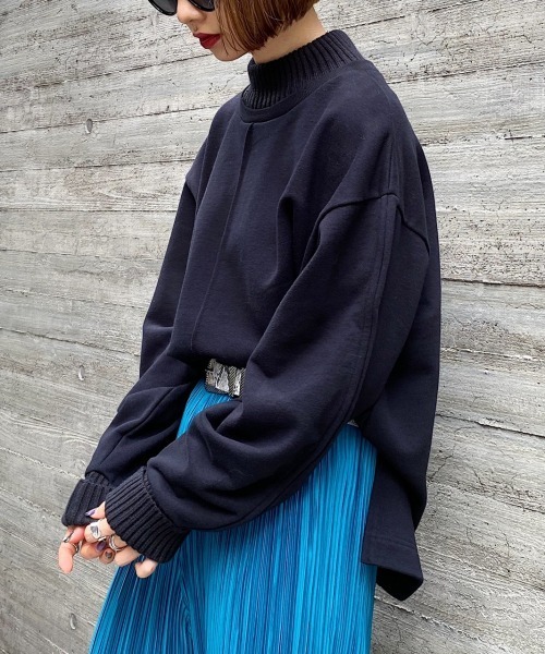 PAGEBOY(ページボーイ)の「ハイネックウラケプルオーバー(トレーナー/スウェット)(スウェット・レディース・ブラック/オフホワイト/ライラック/グレイッシュベージュ/ブラウン・FREE)」の20枚目の写真