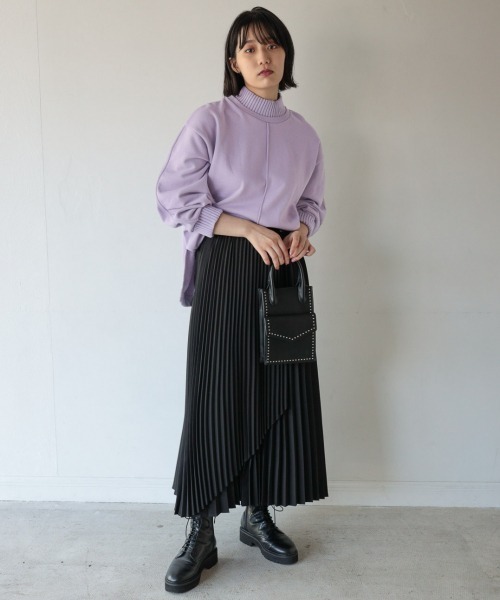 PAGEBOY(ページボーイ)の「ハイネックウラケプルオーバー(トレーナー/スウェット)(スウェット・レディース・ブラック/オフホワイト/ライラック/グレイッシュベージュ/ブラウン・FREE)」の19枚目の写真