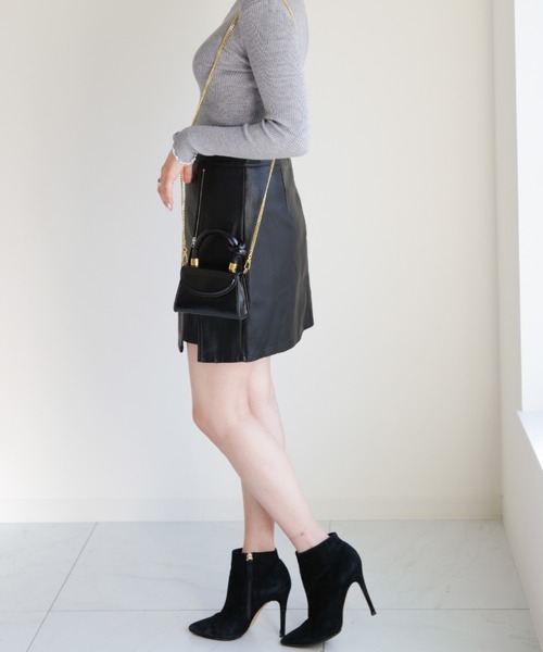 yuue' ( wear )(ユーイ)の「フェイクレザーミニスカート(スカート・レディース・ブラック/パープル・M/S)」の14枚目の写真