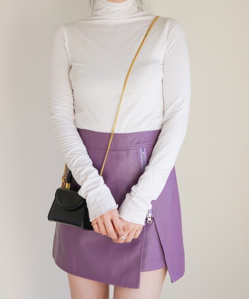 yuue' ( wear )(ユーイ)の「フェイクレザーミニスカート(スカート・レディース・ブラック/パープル・M/S)」の18枚目の写真