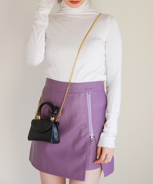 yuue' ( wear )(ユーイ)の「フェイクレザーミニスカート(スカート・レディース・ブラック/パープル・M/S)」の20枚目の写真