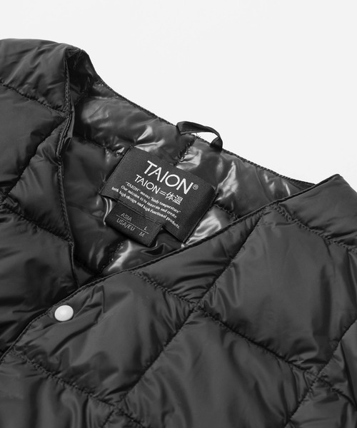 TAION（タイオン）の「【TAION/タイオン】インナーダウンベスト Vネックボダン/【撥水】（ダウンベスト・メンズ・グレー/カーキ/レッド/ブラック/ベージュ/オリーブ/オフホワイト/ネイビー/チャコールグレー/ダークネイビー/グリーン系その他・L/XL/M）」の15枚目の写真