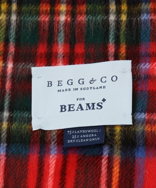 BEAMS PLUS（ビームスプラス）の「BEGG×BEAMS PLUS / 別注 タータンチェック柄 マフラー（マフラー・メンズ・チャコールグレー/ブラウン系その他/レッド系その他/グリーン系その他・ONE SIZE）」の20枚目の写真
