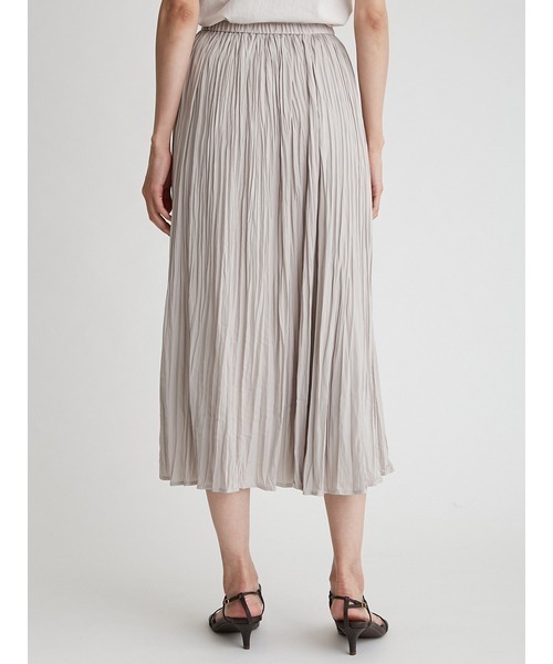 Mila Owen（ミラオーウェン）の「ワッシャープリーツナロースカート（スカート・レディース・チャコールグレー/イエロー/アイボリー・0/1）」の6枚目の写真