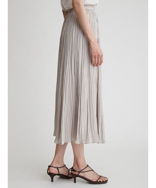 Mila Owen（ミラオーウェン）の「ワッシャープリーツナロースカート（スカート・レディース・チャコールグレー/イエロー/アイボリー・0/1）」の11枚目の写真