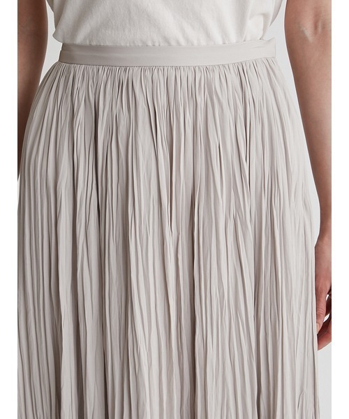 Mila Owen（ミラオーウェン）の「ワッシャープリーツナロースカート（スカート・レディース・チャコールグレー/イエロー/アイボリー・0/1）」の9枚目の写真