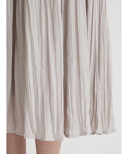 Mila Owen（ミラオーウェン）の「ワッシャープリーツナロースカート（スカート・レディース・チャコールグレー/イエロー/アイボリー・0/1）」の13枚目の写真