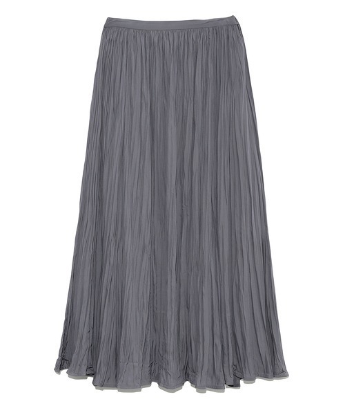 Mila Owen（ミラオーウェン）の「ワッシャープリーツナロースカート（スカート・レディース・チャコールグレー/イエロー/アイボリー・0/1）」の17枚目の写真