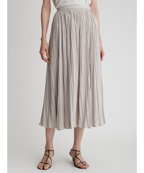 Mila Owen（ミラオーウェン）の「ワッシャープリーツナロースカート（スカート・レディース・チャコールグレー/イエロー/アイボリー・0/1）」の18枚目の写真