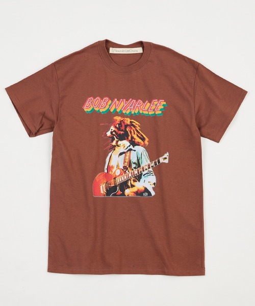 And A(アンドエー)の「AlexanderLeeChang アレキサンダーリーチャン / BOB NYA T ボブニャーリー ラスタカラーロゴプリント半袖Tシャツ / AC012108(Tシャツ/カットソー・メンズ・ホワイト/ブラック/ブラウン/オレンジ・1/2/3/4)」の3枚目の写真
