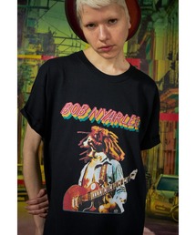And A | AlexanderLeeChang アレキサンダーリーチャン / BOB NYA T ボブニャーリー ラスタカラーロゴプリント半袖Tシャツ / AC012108(Tシャツ/カットソー)