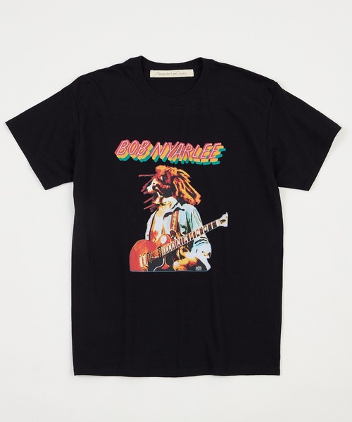And A(アンドエー)の「AlexanderLeeChang アレキサンダーリーチャン / BOB NYA T ボブニャーリー ラスタカラーロゴプリント半袖Tシャツ / AC012108(Tシャツ/カットソー・メンズ・ホワイト/ブラック/ブラウン/オレンジ・1/2/3/4)」の5枚目の写真