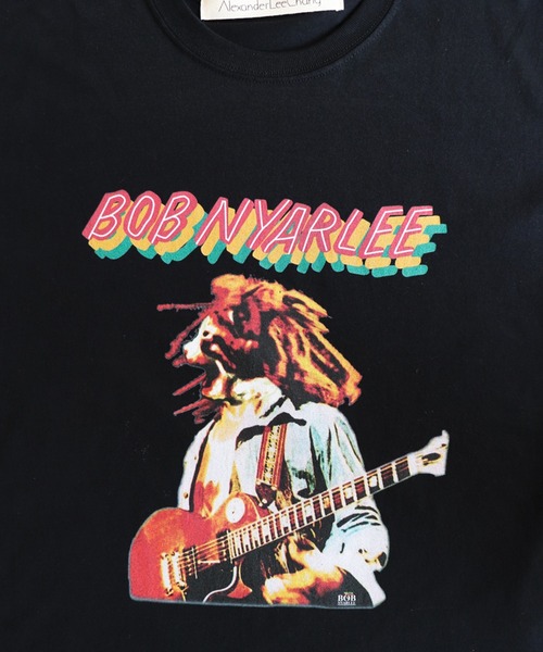 And A(アンドエー)の「AlexanderLeeChang アレキサンダーリーチャン / BOB NYA T ボブニャーリー ラスタカラーロゴプリント半袖Tシャツ / AC012108(Tシャツ/カットソー・メンズ・ホワイト/ブラック/ブラウン/オレンジ・1/2/3/4)」の6枚目の写真