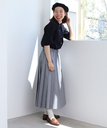 PAR ICI（パーリッシィ）の「バードクロス プリーツスカート（スカート）」