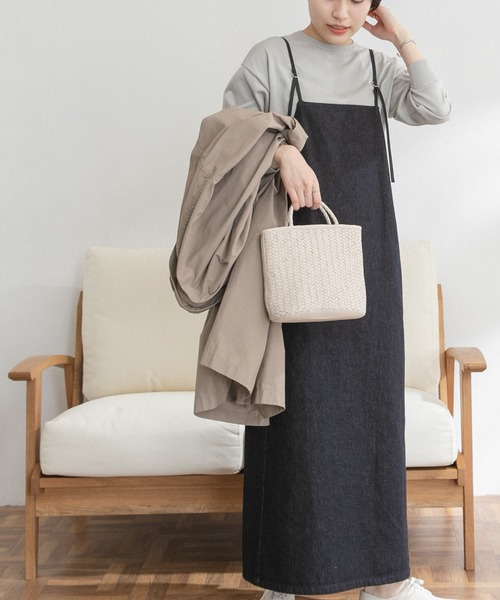 FORK&SPOON(フォークアンドスプーン)の「【WEB限定】FORK&SPOON デニムサロペットスカート(ワンピース・レディース・インディゴブルー/ブラック・ONE SIZE)」の14枚目の写真