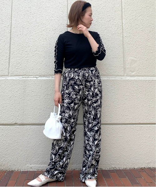 palm RICHE(ポームリシュ)の「前後2way 配色メロートップス(Tシャツ/カットソー・レディース・ブラック/オフホワイト/ミント・M)」の11枚目の写真