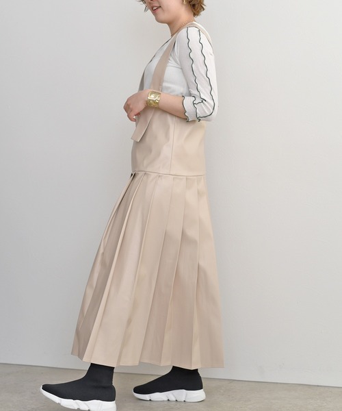 palm RICHE(ポームリシュ)の「前後2way 配色メロートップス(Tシャツ/カットソー・レディース・ブラック/オフホワイト/ミント・M)」の16枚目の写真