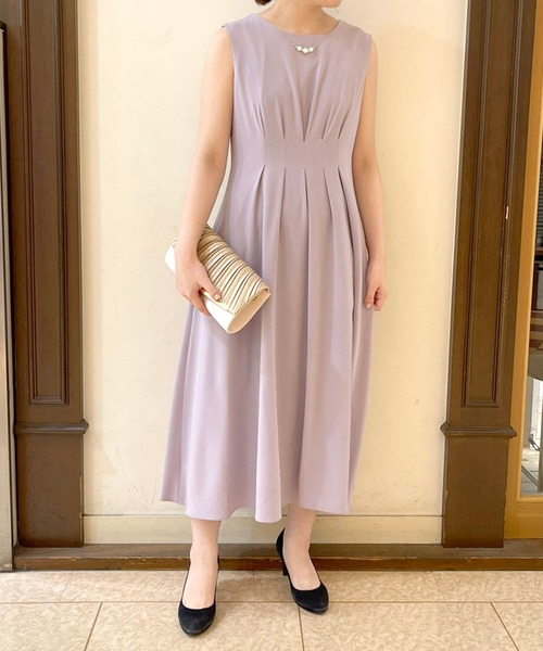 KATHARINE ROSS（キャサリンロス）の「【KATHARINE ROSS】●結婚式 ウエストタックノースリーブドレス（ドレス・レディース・ブルー/ライトグリーン/ライトブルー/ラベンダー・MEDIUM）」の4枚目の写真