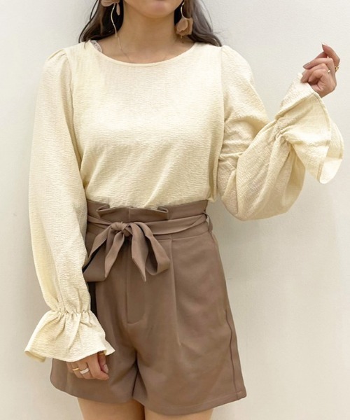 apres jour(アプレジュール)の「リップルブラウス【ZOZOTOWN限定アイテム】【3AP】(シャツ/ブラウス・レディース・グレイッシュベージュ/ベージュ/アイボリー・フリー/X-LARGE)」の20枚目の写真