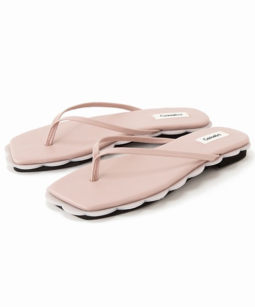 Casselini(キャセリーニ)の「スカラップビーチサンダル(サンダル・レディース・オレンジ/ラベンダー/ブラック/ミント・23/24/24.5/23.5)」の4枚目の写真