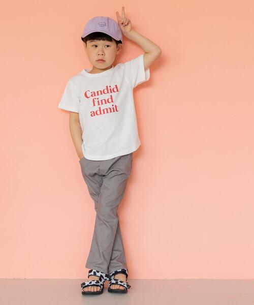 coen(コーエン)の「【coen キッズ/ジュニア】ヘムラウンドプリントTシャツ(Tシャツ/カットソー・キッズ・ピンク/ホワイト・100/120/140/150/110/130)」の4枚目の写真