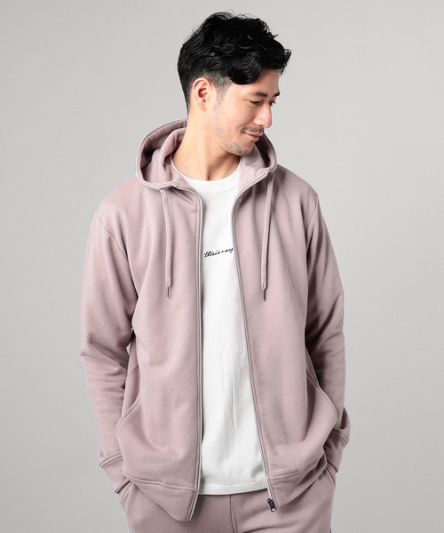 LIL VENDARS(リルヴェンダース)の「【セットアップ2点セット】ハイネックジップパーカー & ジョガーパンツ セットアップ(パーカー・メンズ・ホワイト/ブラック/杢グレー/ネイビー/ピンク・S/M/L/XL)」の6枚目の写真