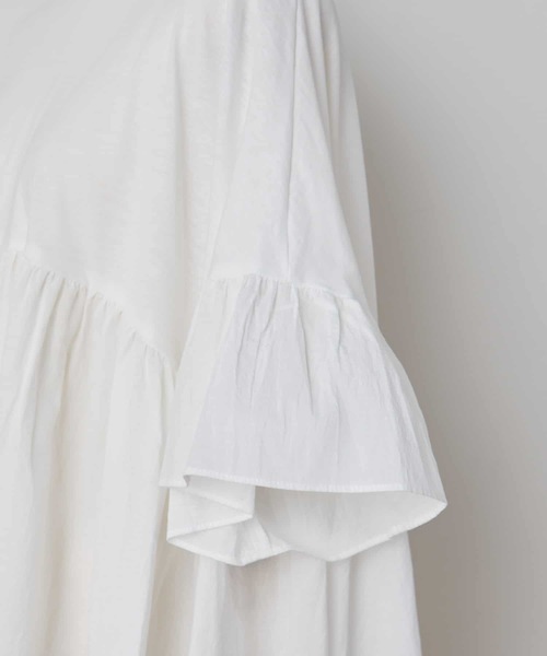 BEARDSLEY（ビアズリー）の「布帛コンビギャザーカットソー（Tシャツ/カットソー・レディース・ホワイト/ブラック・FREE）」の12枚目の写真