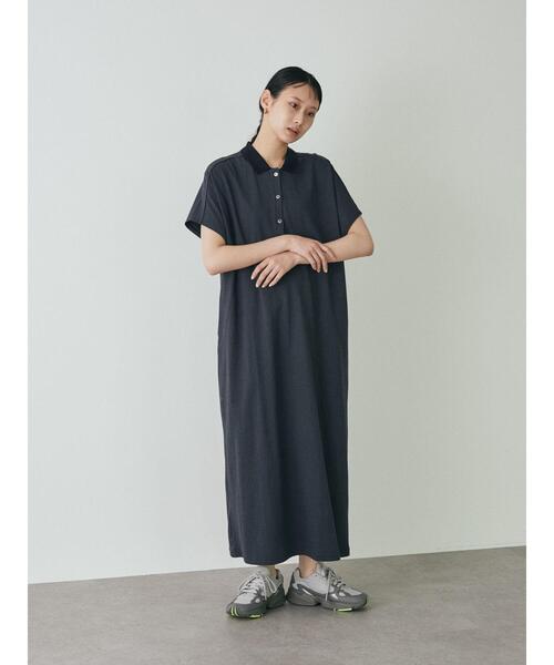 GARAGE OF GOOD CLOTHING(ガレージオブグッドクロージング)の「ポロ襟ワンピース(ワンピース・レディース・ブラウン/ブラック/チャコールグレー・FREE)」の6枚目の写真