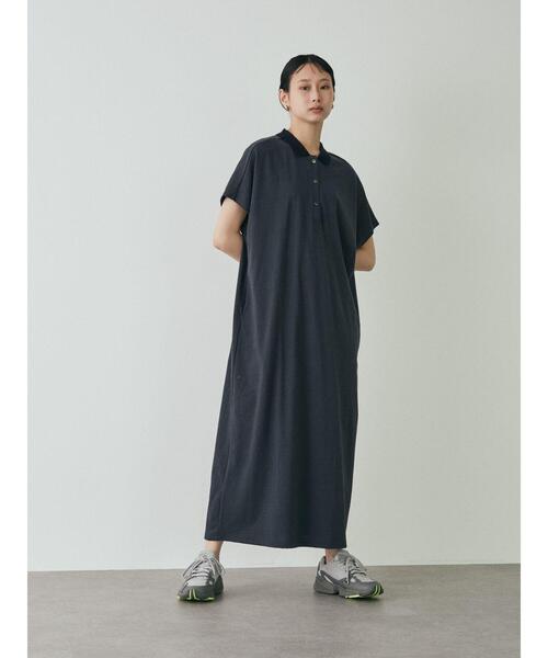 GARAGE OF GOOD CLOTHING(ガレージオブグッドクロージング)の「ポロ襟ワンピース(ワンピース・レディース・ブラウン/ブラック/チャコールグレー・FREE)」の7枚目の写真