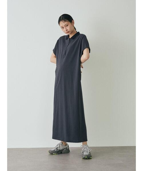 GARAGE OF GOOD CLOTHING(ガレージオブグッドクロージング)の「ポロ襟ワンピース(ワンピース・レディース・ブラウン/ブラック/チャコールグレー・FREE)」の8枚目の写真