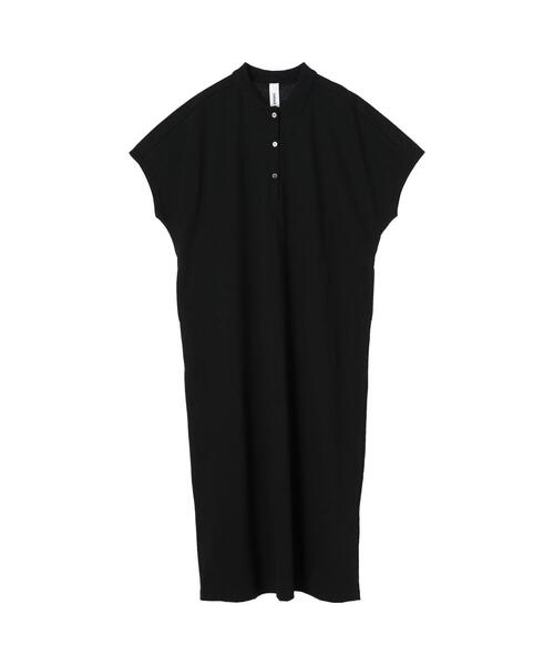 CPG 黒 ポロワンピース PROPORTION BODY DRESSING ワンピース ポロ襟リブミニニット