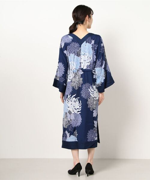 カヤ(カヤ)の「【カヤ】夏菊 浴衣ならいワンピース(ワンピース・レディース・ネイビー/グリーン/スミクロ/ライトグレー/エンジ・FREE)」の20枚目の写真