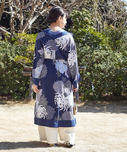 カヤ(カヤ)の「【カヤ】夏菊 浴衣ならいワンピース(ワンピース・レディース・ネイビー/グリーン/スミクロ/ライトグレー/エンジ・FREE)」の18枚目の写真