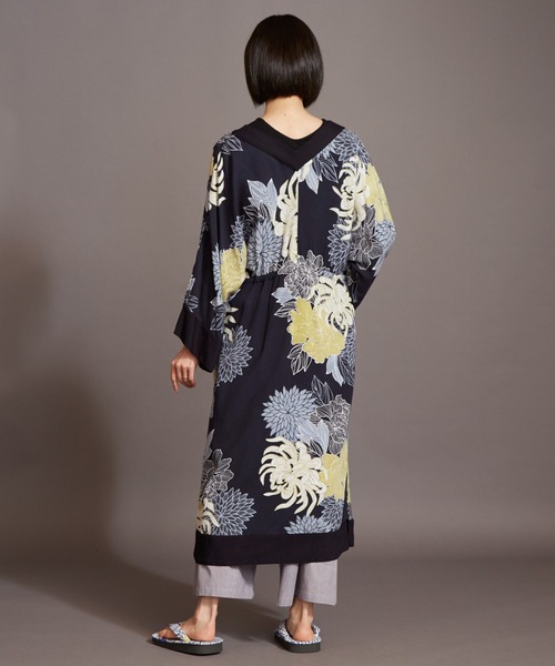 カヤ(カヤ)の「【カヤ】夏菊 浴衣ならいワンピース(ワンピース・レディース・ネイビー/グリーン/スミクロ/ライトグレー/エンジ・FREE)」の12枚目の写真