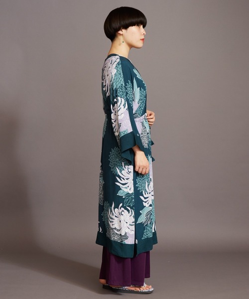 カヤ(カヤ)の「【カヤ】夏菊 浴衣ならいワンピース(ワンピース・レディース・ネイビー/グリーン/スミクロ/ライトグレー/エンジ・FREE)」の22枚目の写真