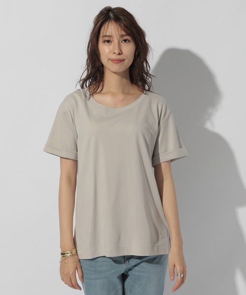 BAYFLOW(ベイフロー)の「シルケットCネックTシャツ2(Tシャツ/カットソー・レディース・ライトグレー/ブラック/ベージュ/チャコール・SMALL/MEDIUM)」の21枚目の写真