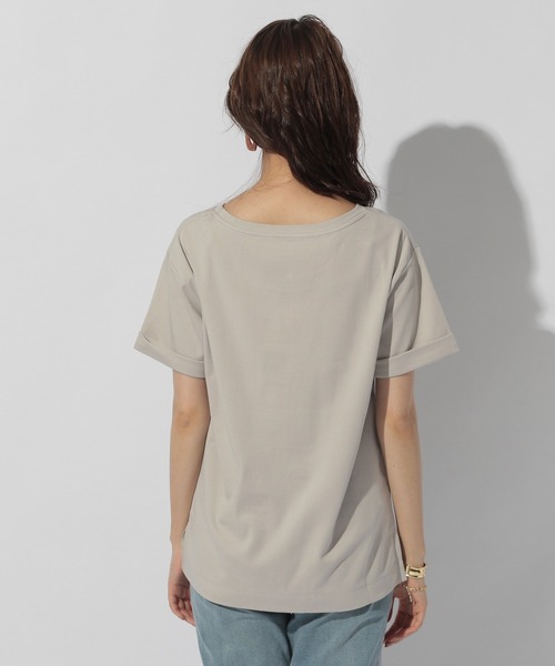 BAYFLOW(ベイフロー)の「シルケットCネックTシャツ2(Tシャツ/カットソー・レディース・ライトグレー/ブラック/ベージュ/チャコール・SMALL/MEDIUM)」の13枚目の写真