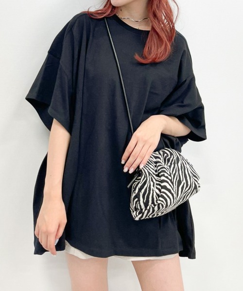 Heather（ヘザー）の「コクーンオーバーＴＥＥ　957016（Tシャツ/カットソー・レディース・ホワイト/オレンジ/ブラック・FREE）」の3枚目の写真