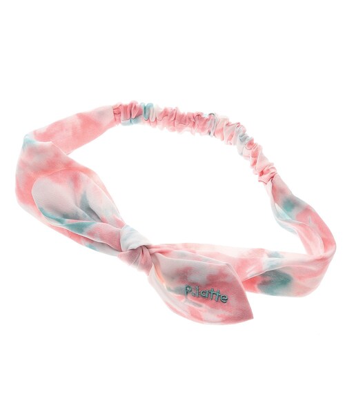 タイダイ風刺しゅうカチューム その他ヘアアクセサリー Pink Latte ピンクラテ のファッション