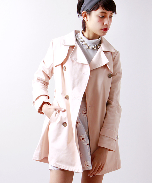 WEGO（ウィゴー）の「WEGO/トレンチコート（トレンチコート・レディース・ベージュ/ライトピンク・FREE）」の2枚目の写真