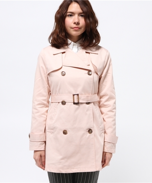 WEGO（ウィゴー）の「WEGO/トレンチコート（トレンチコート・レディース・ベージュ/ライトピンク・FREE）」の3枚目の写真