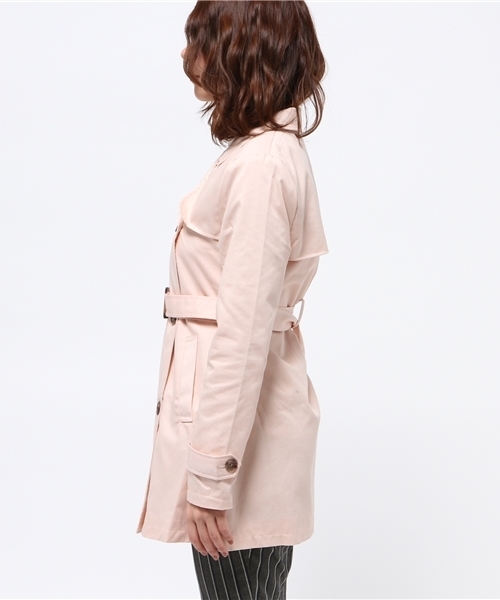 WEGO（ウィゴー）の「WEGO/トレンチコート（トレンチコート・レディース・ベージュ/ライトピンク・FREE）」の4枚目の写真