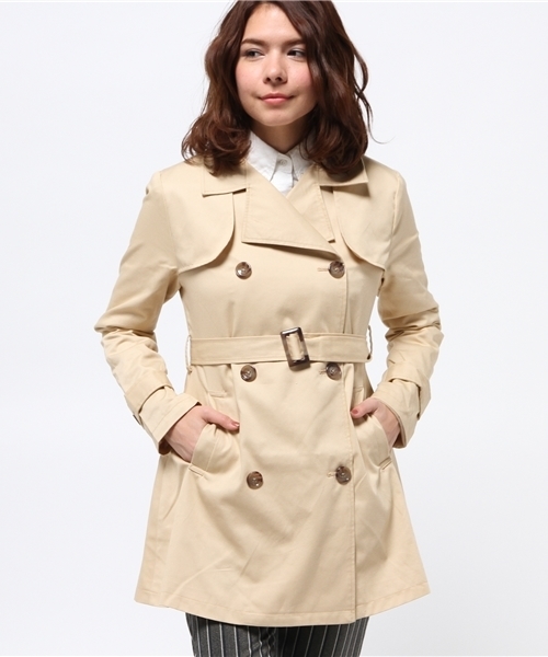 WEGO（ウィゴー）の「WEGO/トレンチコート（トレンチコート・レディース・ベージュ/ライトピンク・FREE）」の18枚目の写真