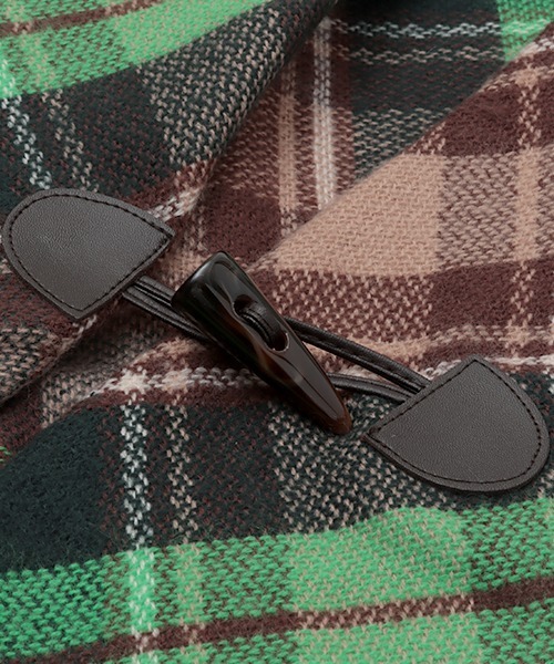 チチカカ（チチカカ）の「トグル付きチェックポンチョ（ストール/ショール・レディース・ベージュ/グリーン・FREE）」の18枚目の写真