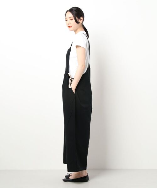 Samansa Mos2（サマンサ モスモス）の「脇リボンキャミサロペット（サロペット/オーバーオール・レディース・ブラック/キナリ/チャコールグレー/ベージュ・ﾌﾘ-）」の6枚目の写真