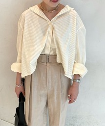 Mila Owen | 後ヨークギャザー短丈シャツ(シャツ/ブラウス)