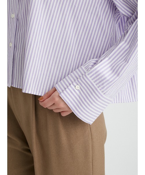 Mila Owen（ミラオーウェン）の「後ヨークギャザー短丈シャツ（シャツ/ブラウス・レディース・ホワイト/パープル/イエロー・1/0）」の15枚目の写真