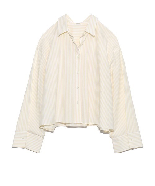 Mila Owen（ミラオーウェン）の「後ヨークギャザー短丈シャツ（シャツ/ブラウス・レディース・ホワイト/パープル/イエロー・1/0）」の8枚目の写真