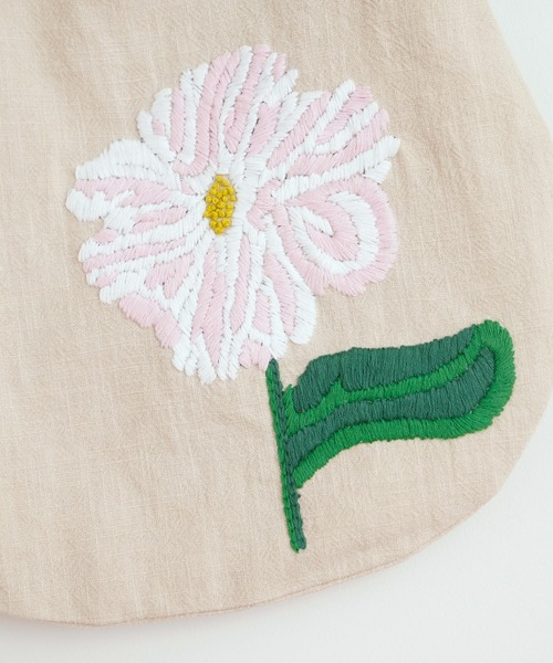 BEARDSLEY（ビアズリー）の「ハンド刺繍バッグ（トートバッグ・レディース・ベージュ/ネイビー・FREE）」の3枚目の写真