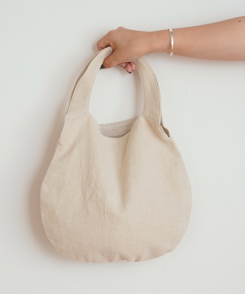 BEARDSLEY（ビアズリー）の「ハンド刺繍バッグ（トートバッグ・レディース・ベージュ/ネイビー・FREE）」の5枚目の写真